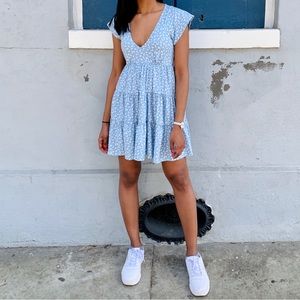 Urban Outfitters Blue and White Floral Dress